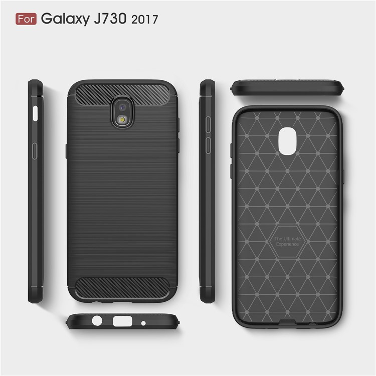 50Pcs/Set Carbon Fiber Texture Brushed TPU Case for Samsung Galaxy J7 (2017) EU Version / J7 Pro (2017) - Black-9