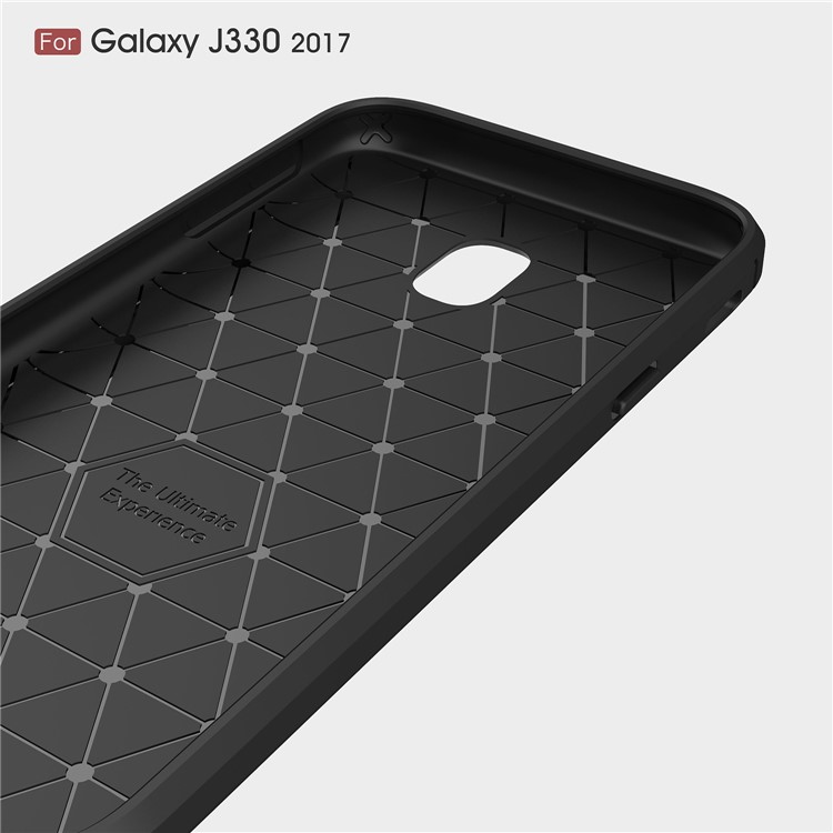 50Pcs/Set Carbon Fiber Texture Brushed TPU Phone Case for Samsung Galaxy J3 (2017) EU Version / J3 Pro (2017) - Black-5