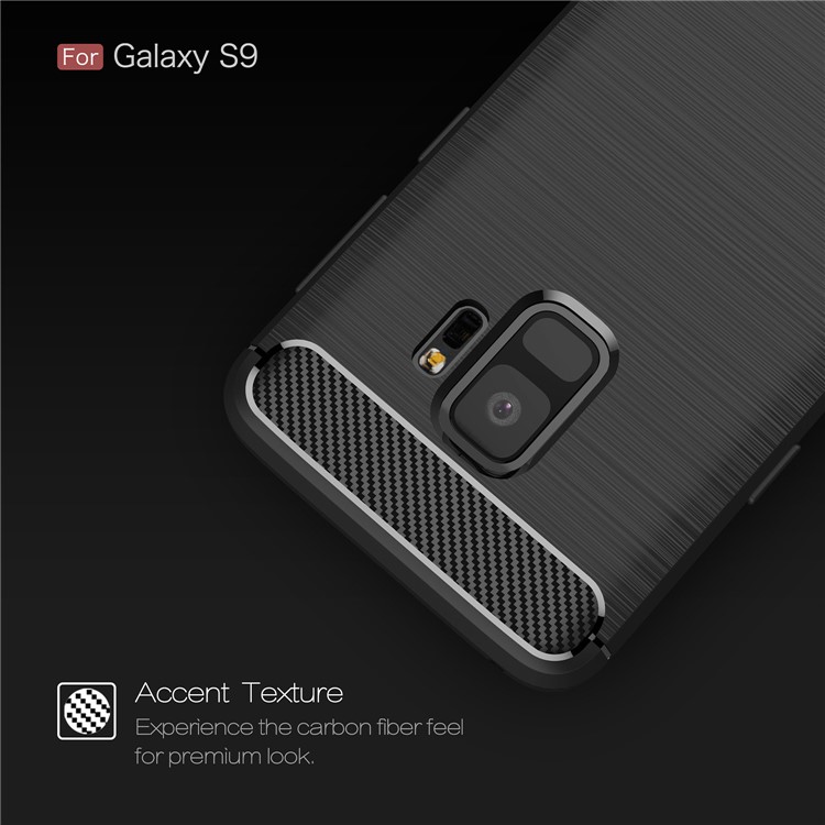 50Pcs/Set Carbon Fiber Texture Brushed TPU Case for Samsung Galaxy S9 G960 - Black-4