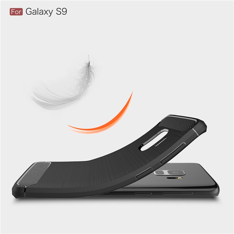 50Pcs/Set Carbon Fiber Texture Brushed TPU Case for Samsung Galaxy S9 G960 - Black-7