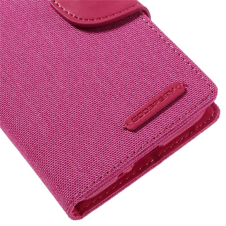 MERCURY GOOSPERY Canvas Leather Wallet Cover Case for Samsung Galaxy J3 / J3 (2016) - Rose-8