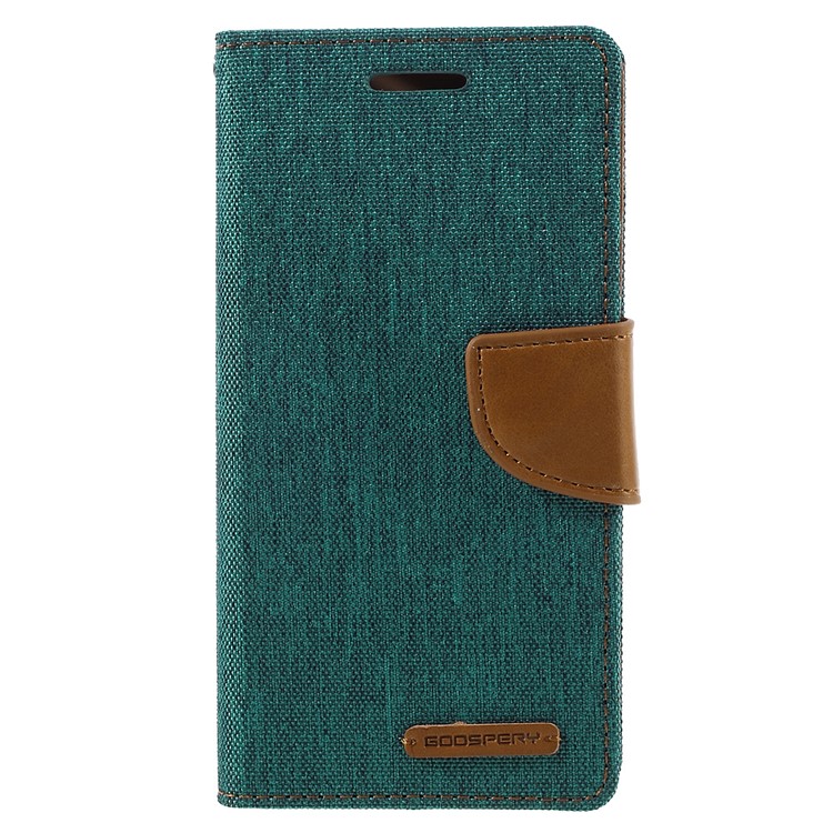 MERCURY GOOSPERY Canvas Leather Phone Case for Samsung Galaxy J3 / J3 (2016) - Green-3