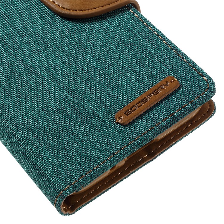 MERCURY GOOSPERY Canvas Leather Phone Case for Samsung Galaxy J3 / J3 (2016) - Green-8