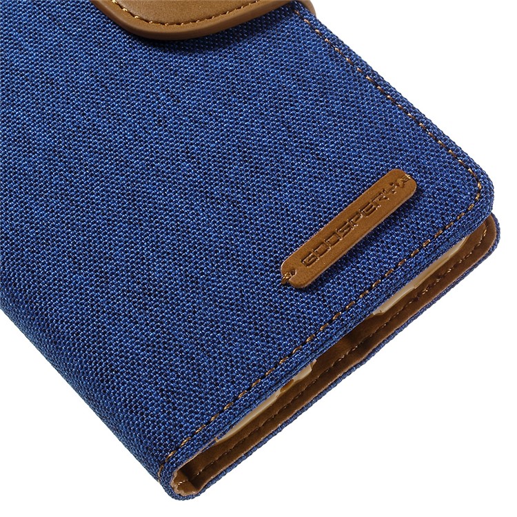 MERCURY GOOSPERY Canvas Leather Wallet Case for Samsung Galaxy J3 / J3 (2016) - Baby Blue-8