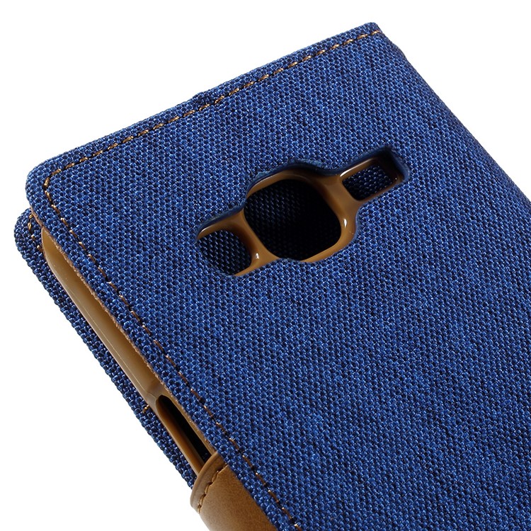 MERCURY GOOSPERY Canvas Leather Wallet Case for Samsung Galaxy J3 / J3 (2016) - Baby Blue-9
