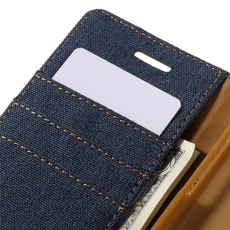 MERCURY GOOSPERY Canvas Leather Magnetic Case for Samsung Galaxy J3 / J3 (2016) - Dark Blue-7