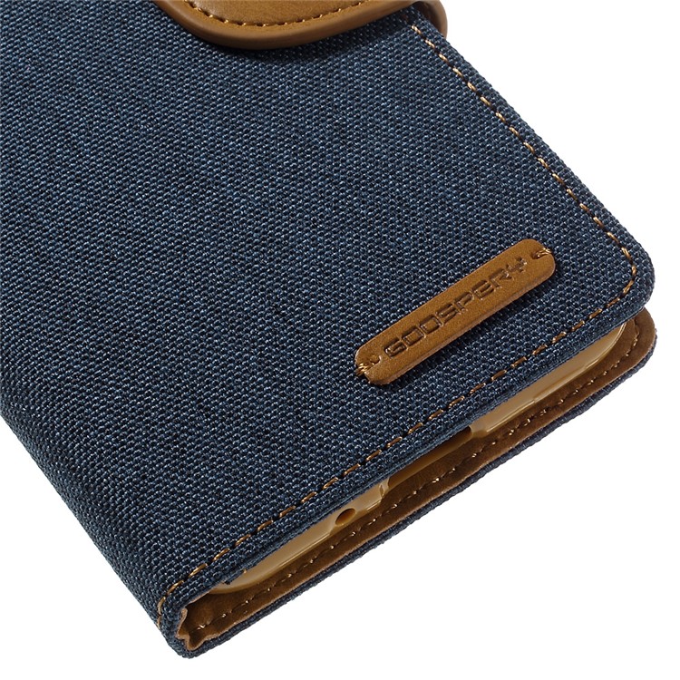 MERCURY GOOSPERY Canvas Leather Magnetic Case for Samsung Galaxy J3 / J3 (2016) - Dark Blue-8