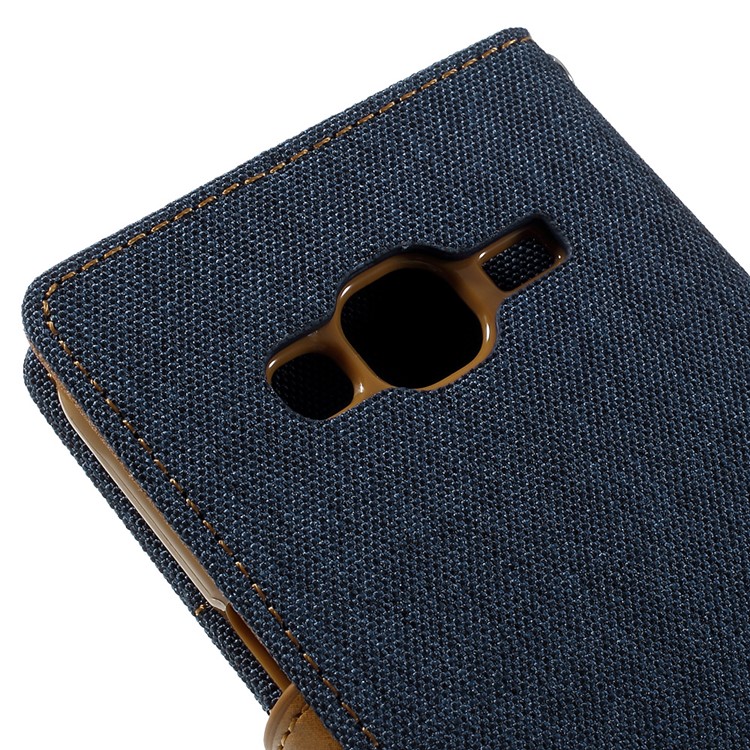 MERCURY GOOSPERY Canvas Leather Magnetic Case for Samsung Galaxy J3 / J3 (2016) - Dark Blue-9