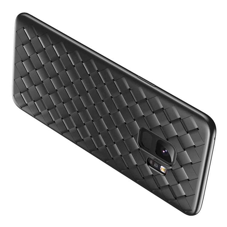 BASEUS BV Woven Texture Soft TPU Back Phone Case for Samsung Galaxy S9 G960 - Black-6