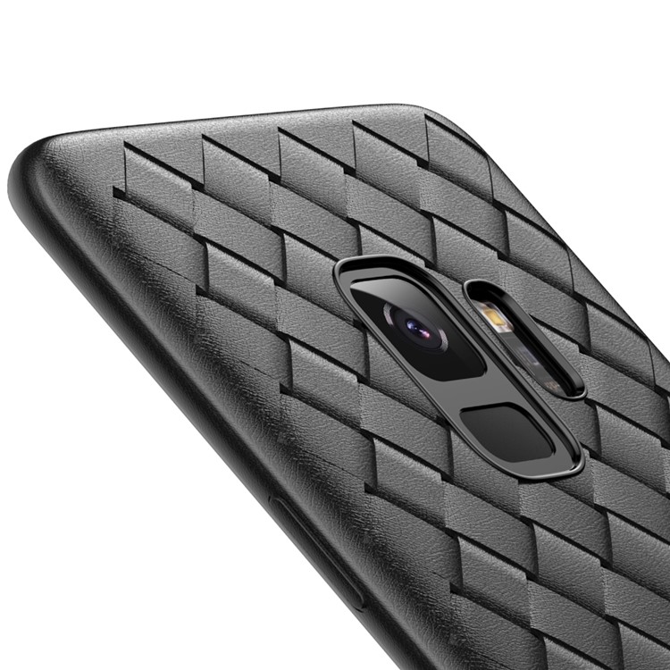 BASEUS BV Woven Texture Soft TPU Back Phone Case for Samsung Galaxy S9 G960 - Black-7