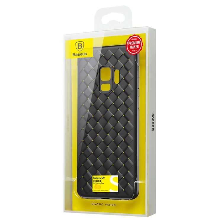 BASEUS BV Woven Texture Soft TPU Back Phone Case for Samsung Galaxy S9 G960 - Black-9