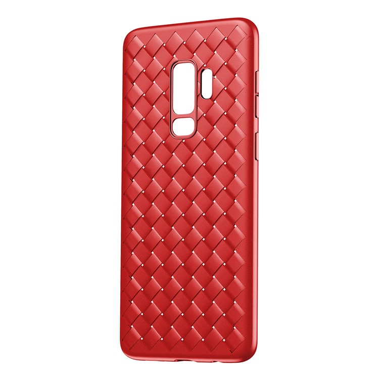 BASEUS BV Woven Texture Soft TPU Back Cover Shell for Samsung Galaxy S9 G960 - Red-2