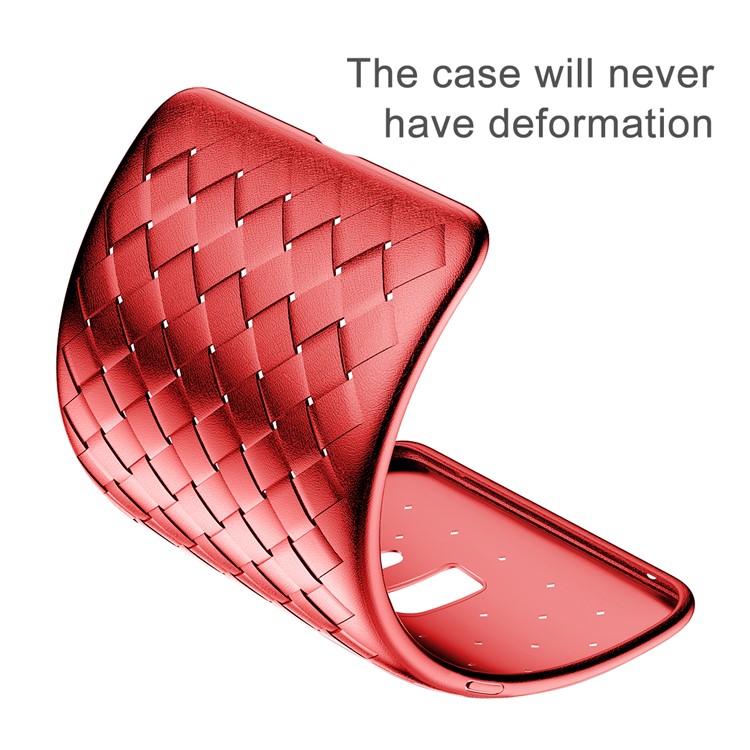 BASEUS BV Woven Texture Soft TPU Back Cover Shell for Samsung Galaxy S9 G960 - Red-5