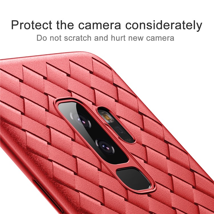BASEUS BV Woven Texture Soft TPU Back Cover Shell for Samsung Galaxy S9 G960 - Red-7