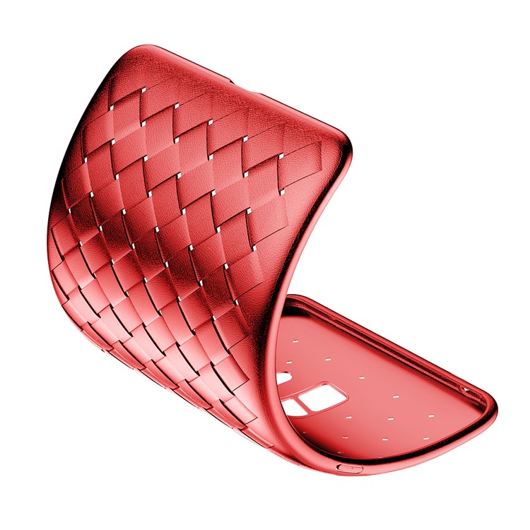 BASEUS BV Woven Texture Soft TPU Back Cover Shell for Samsung Galaxy S9 G960 - Red-8
