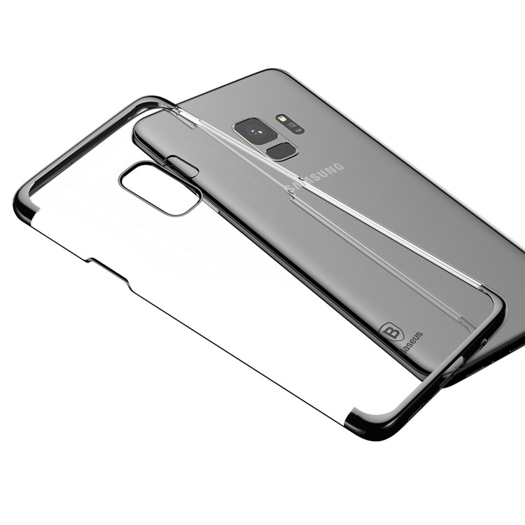 BASEUS Glitter Series Plated PC Hard Phone Case for Samsung Galaxy S9 G960 - Black-6