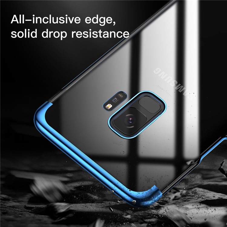 BASEUS Glitter Series Plateó La Cubierta Móvil Dura De La PC Para Samsung Galaxy S9 G960 - Azul-10