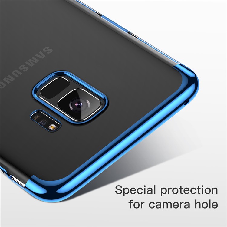 BASEUS Glitter Series Plateó La Cubierta Móvil Dura De La PC Para Samsung Galaxy S9 G960 - Azul-11