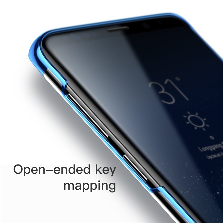 BASEUS Glitter Series Plateó La Cubierta Móvil Dura De La PC Para Samsung Galaxy S9 G960 - Azul-13