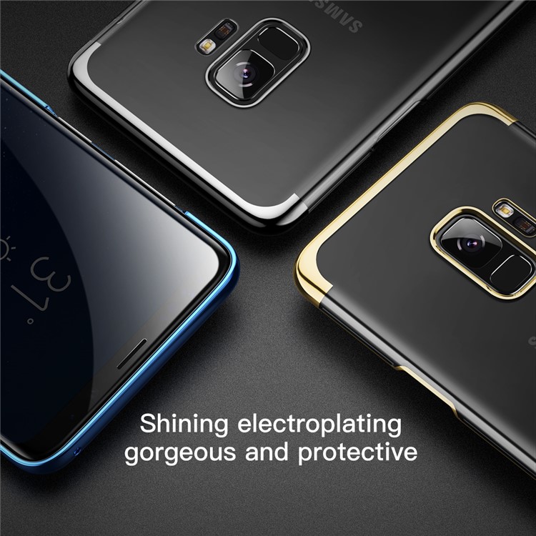 BASEUS Glitter Series Plateó La Cubierta Móvil Dura De La PC Para Samsung Galaxy S9 G960 - Azul-8