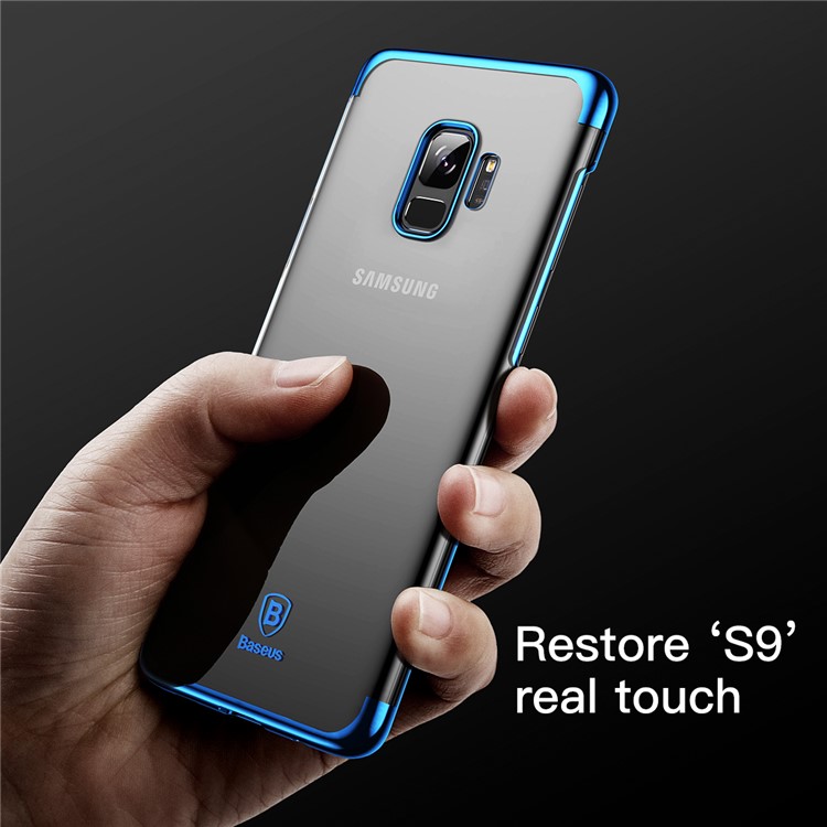 BASEUS Glitter Series Plateó La Cubierta Móvil Dura De La PC Para Samsung Galaxy S9 G960 - Azul-9