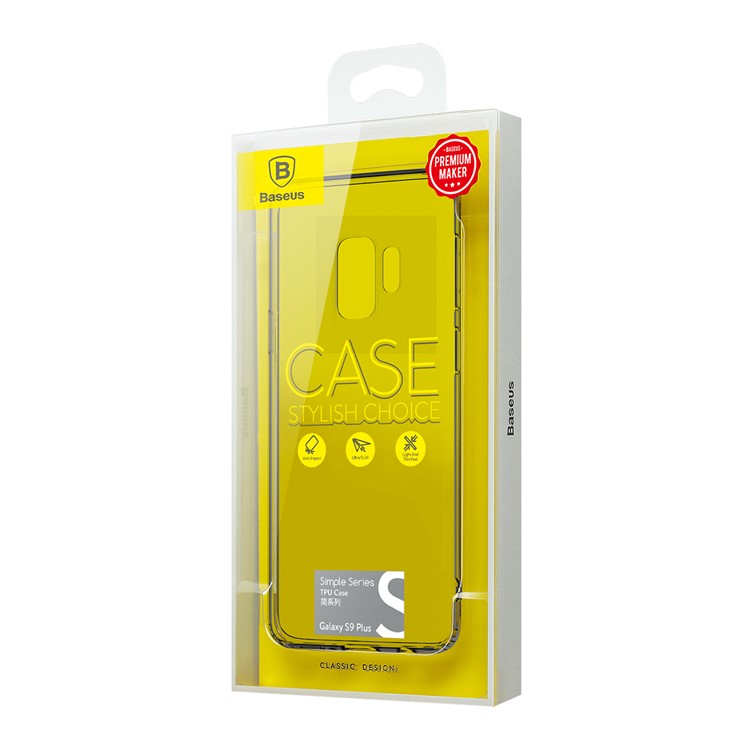 BASEUS Simple Series Clear Germany Bayer TPU Case for Samsung Galaxy S9+ SM-G965 - Grey-14