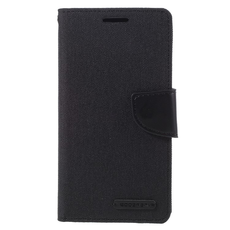 MERCURY GOOSPERY Canvas Leather Wallet Case for Samsung Galaxy A5 SM-A510F (2016) - Black-3