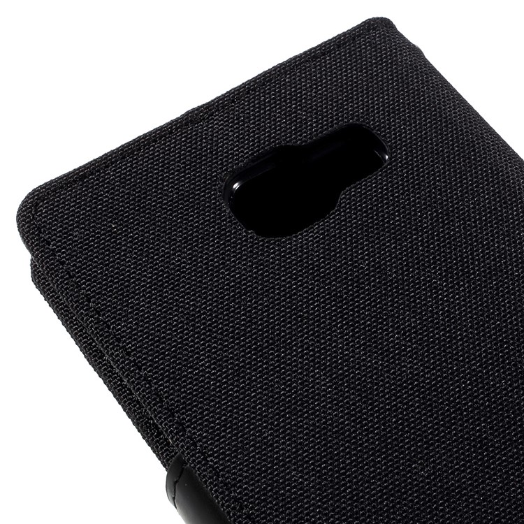 MERCURY GOOSPERY Canvas Leather Wallet Case for Samsung Galaxy A5 SM-A510F (2016) - Black-9