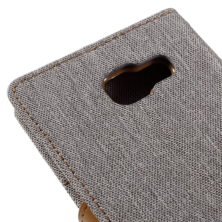 MERCURY GOOSPERY Canvas Leather Wallet Cover for Samsung Galaxy A5 SM-A510F (2016) - Grey-9