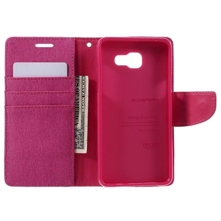 MERCURY GOOSPERY Canvas Leather Phone Case for Samsung Galaxy A5 SM-A510F (2016) - Rose-6
