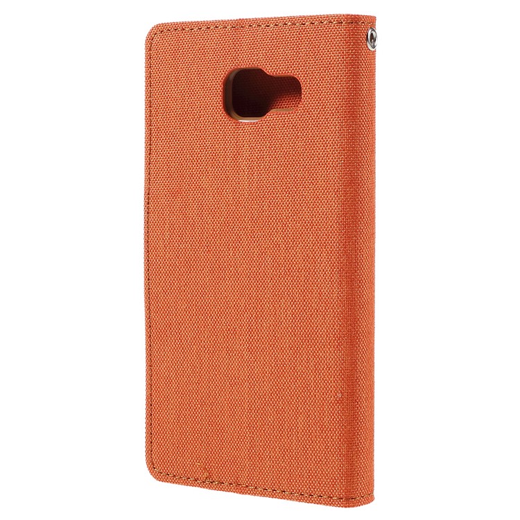 MERCURY GOOSPERY Canvas Leather Wallet Case Cover for Samsung Galaxy A5 SM-A510F (2016) - Orange-2
