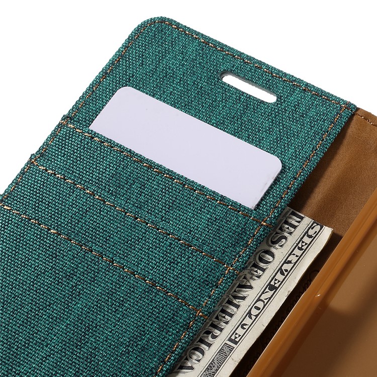 MERCURY GOOSPERY Canvas Leather Wallet Case for Samsung Galaxy A5 SM-A510F (2016) - Green-7