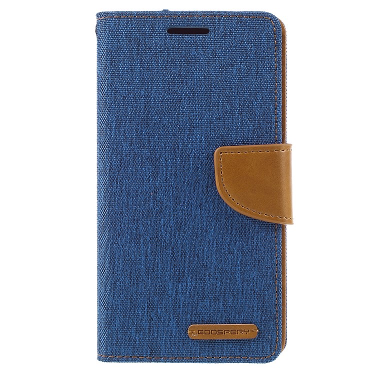 MERCURY GOOSPERY Canvas Leather Wallet Case for Samsung Galaxy A5 SM-A510F (2016) - Baby Blue-3