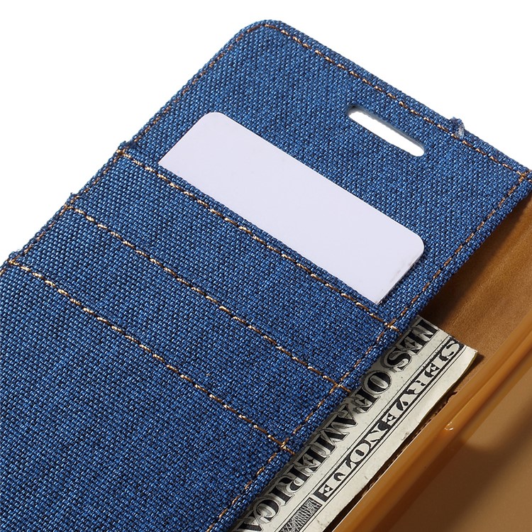 MERCURY GOOSPERY Canvas Leather Wallet Case for Samsung Galaxy A5 SM-A510F (2016) - Baby Blue-9