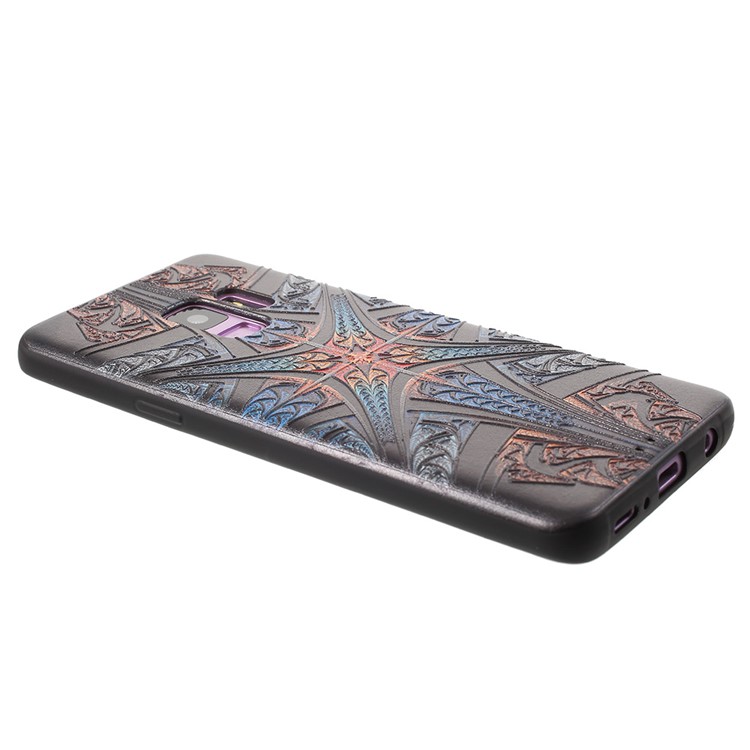 Embossed TPU Shell Mobile Phone Case for Samsung Galaxy S9 G960 - Colorized Pattern-4