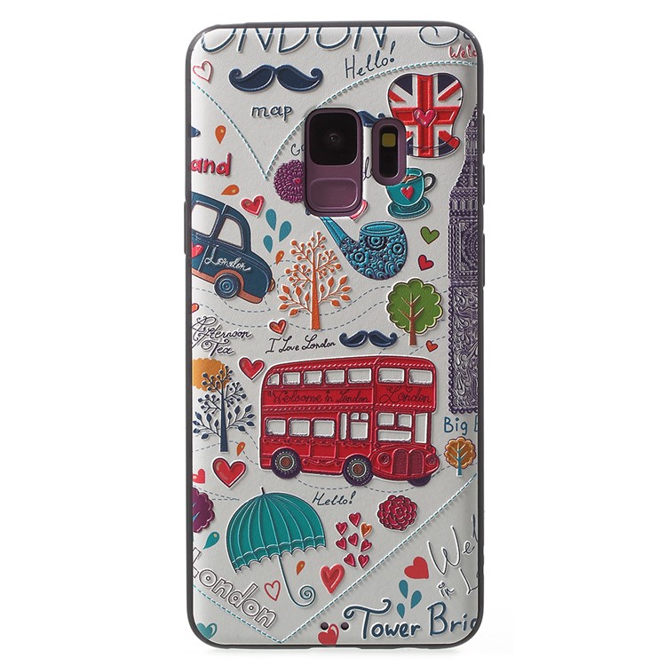 For Samsung Galaxy S9 G960 Embossed TPU Case Shell - Cartoon Pattern-1