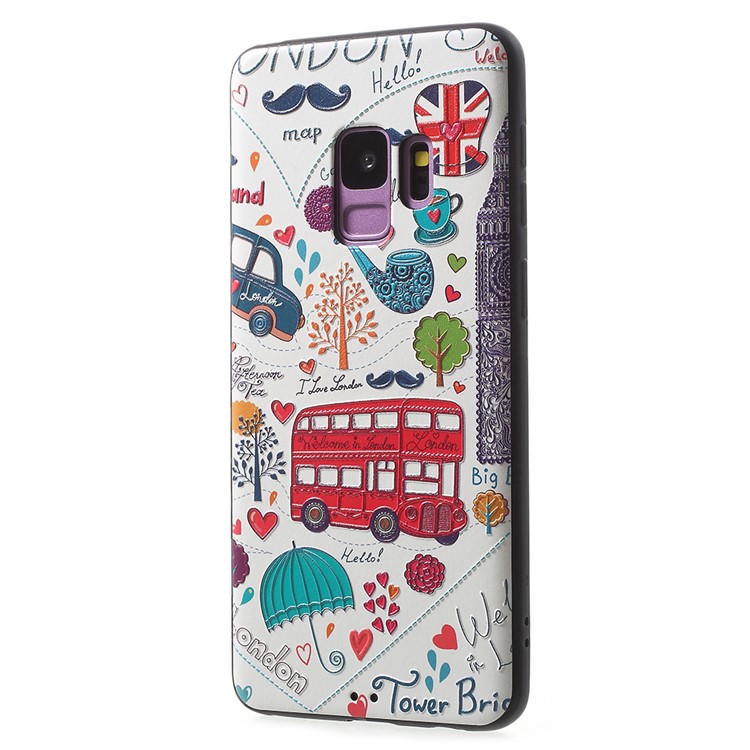For Samsung Galaxy S9 G960 Embossed TPU Case Shell - Cartoon Pattern-2