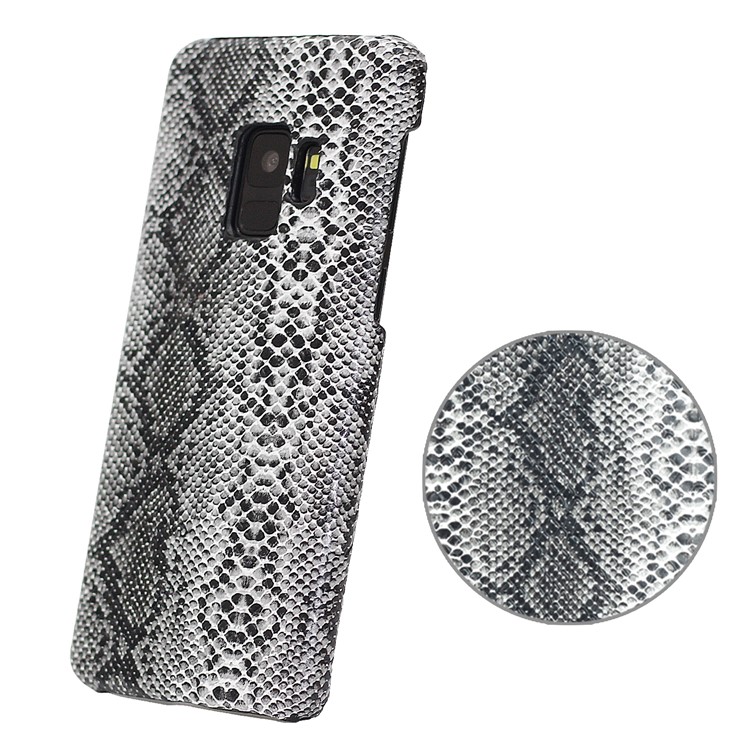 Snake Skin Leather Coated Hard Cell Phone Case for Samsung Galaxy S9 SM-G960-3