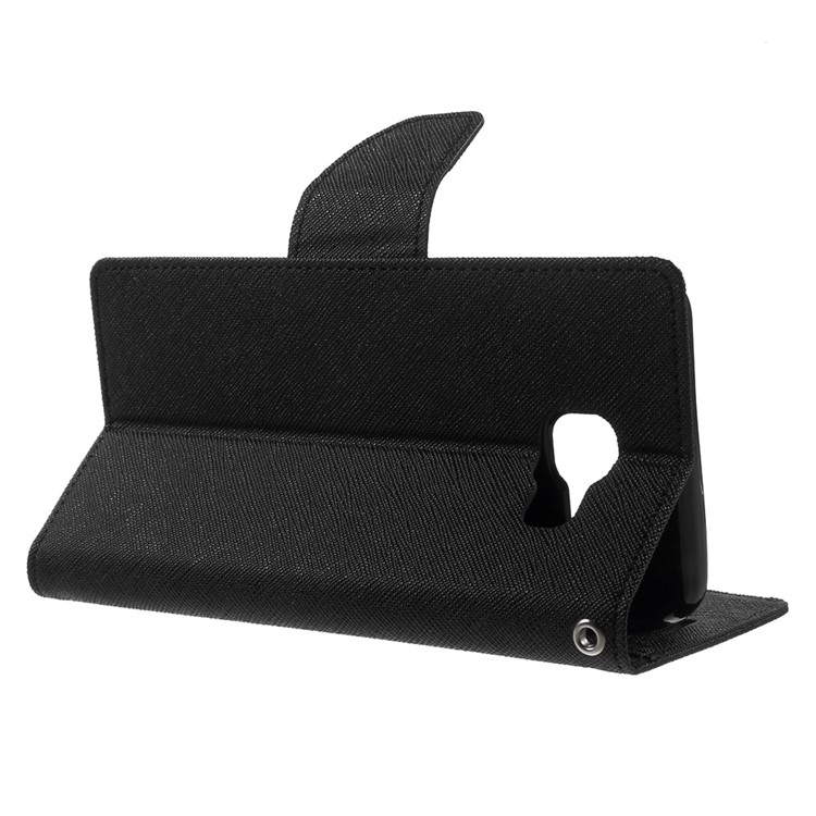MERCURY GOOSPERY Leather Wallet Case for Samsung Galaxy A5 SM-A510F (2016) - Black-3