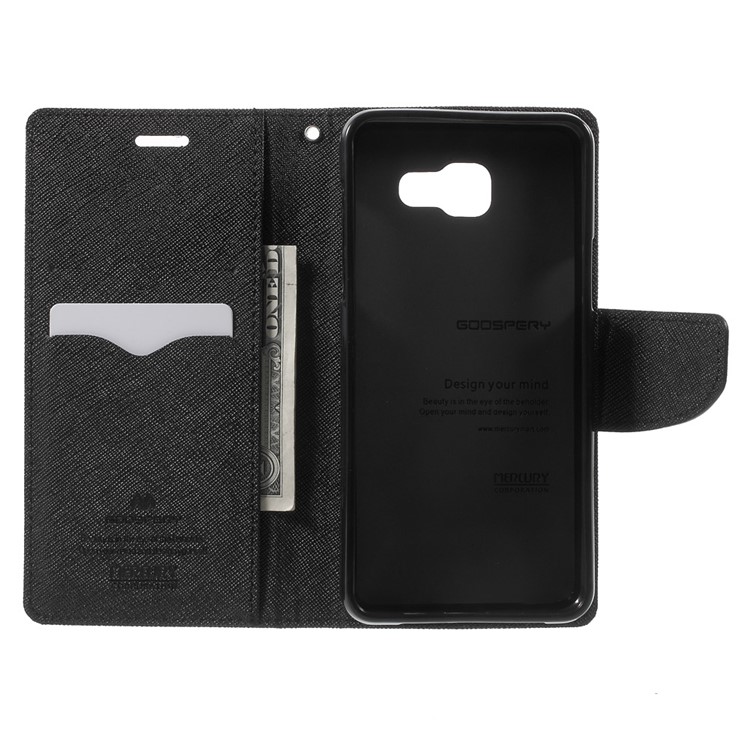 MERCURY GOOSPERY Leather Wallet Case for Samsung Galaxy A5 SM-A510F (2016) - Black-4