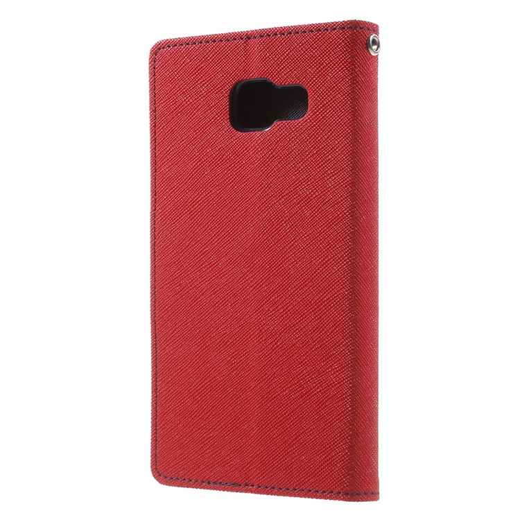 MERCURY GOOSPERY Leather Wallet Cover for Samsung Galaxy A5 SM-A510F (2016) - Red-2