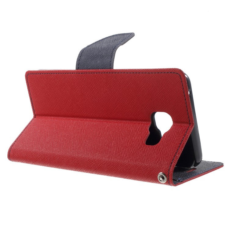 MERCURY GOOSPERY Leather Wallet Cover for Samsung Galaxy A5 SM-A510F (2016) - Red-3