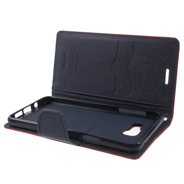 MERCURY GOOSPERY Leather Wallet Cover for Samsung Galaxy A5 SM-A510F (2016) - Red-5