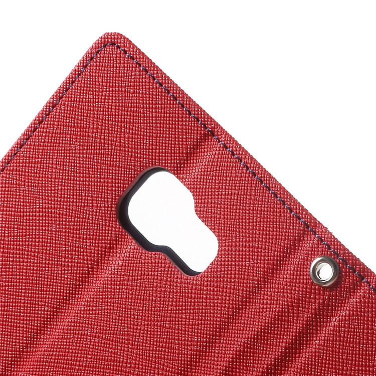 MERCURY GOOSPERY Leather Wallet Cover for Samsung Galaxy A5 SM-A510F (2016) - Red-6
