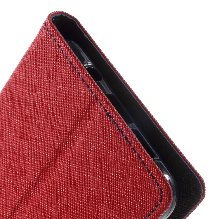 MERCURY GOOSPERY Leather Wallet Cover for Samsung Galaxy A5 SM-A510F (2016) - Red-8