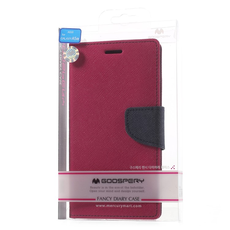 MERCURY GOOSPERY PU Leather Wallet Case for Samsung Galaxy A5 SM-A510F (2016) - Rose-10