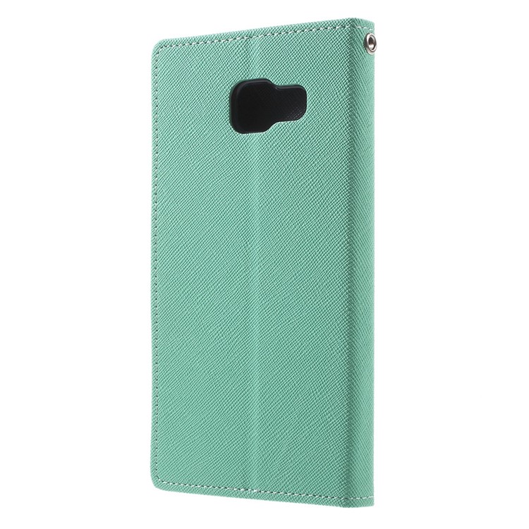 MERCURY GOOSPERY Phone Leather Wallet Case for Samsung Galaxy A5 SM-A510F (2016) - Cyan-2