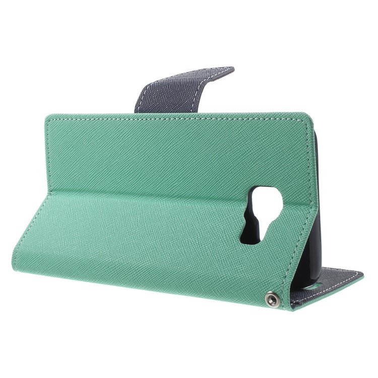 MERCURY GOOSPERY Phone Leather Wallet Case for Samsung Galaxy A5 SM-A510F (2016) - Cyan-3