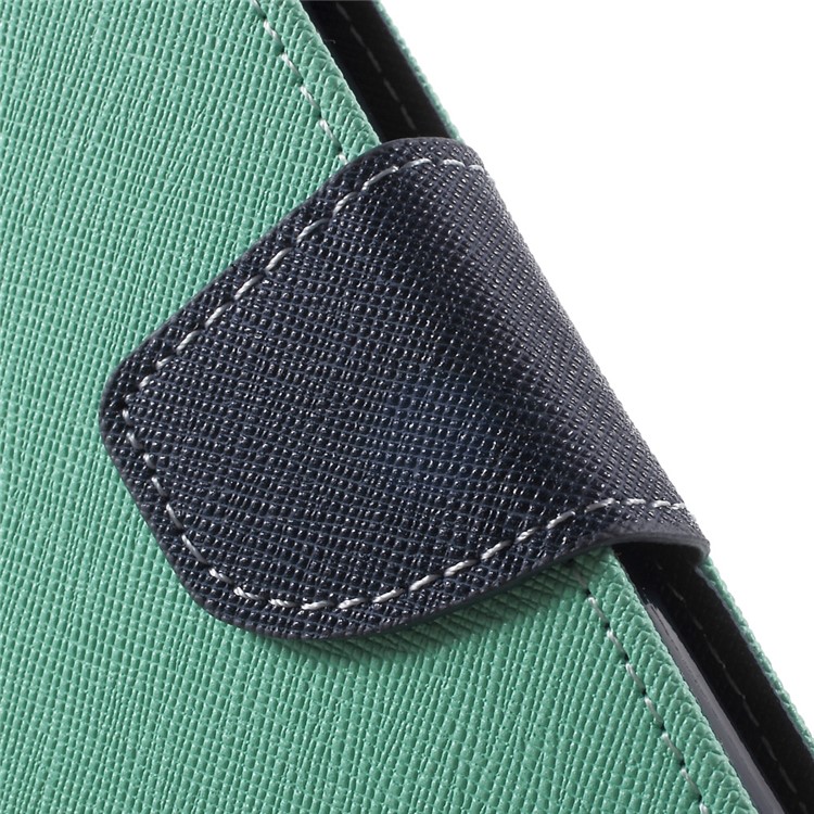 MERCURY GOOSPERY Phone Leather Wallet Case for Samsung Galaxy A5 SM-A510F (2016) - Cyan-8