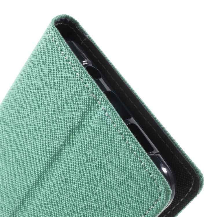 MERCURY GOOSPERY Phone Leather Wallet Case for Samsung Galaxy A5 SM-A510F (2016) - Cyan-9